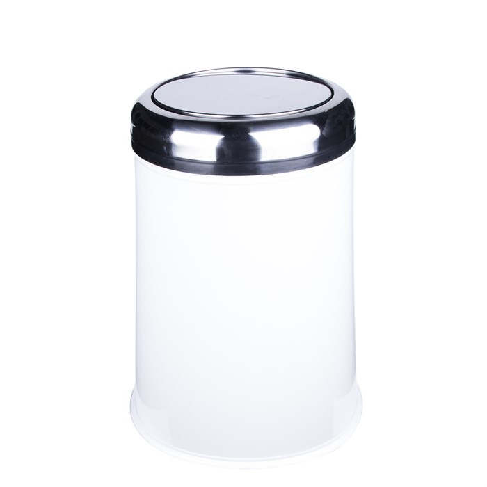 Мусорное ведро Loranto 5 л., с мягким закрыванием, белый/хром (4501.2028Y.430.05) 4501.2028S.430.05