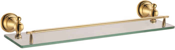 Полка Azario ELVIA стеклянная 52 см, золото (AZ-91103G) AZ-91103G