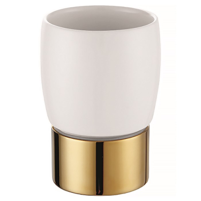 Стакан керамический Azario ELVIA настольный, золото (AZ-126AG) AZ-126AG