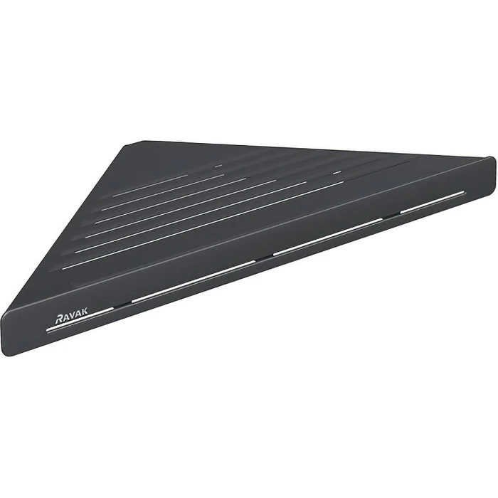 Полка SLIM C угловая черный/черный X07P650