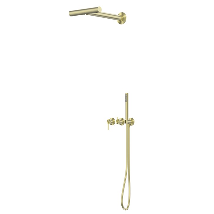 Душевая система ABBER Perfekte 316 AF8A18BG скрытого монтажа без излива, брашированное светлое золото AF8A18BG