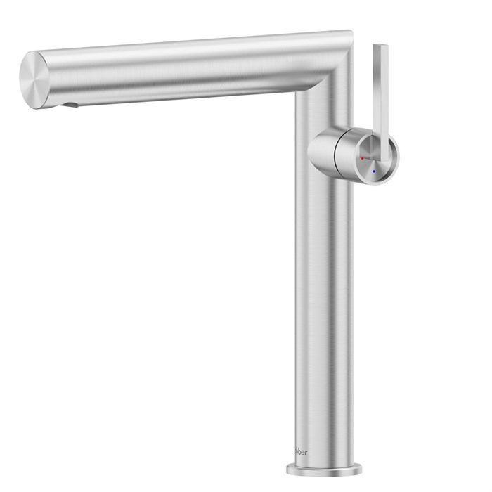 Смеситель ABBER Perfekte 316 AF8A11BST-L для раковины, брашированная сталь AF8A11BST-L