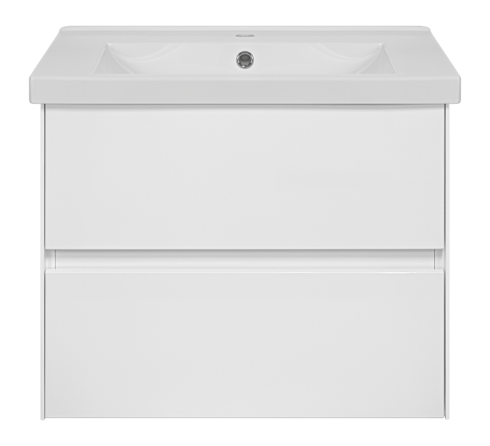 Тумба под раковину Misty Твист 70 подвесная (белая) П-Тви01070-011П2Я