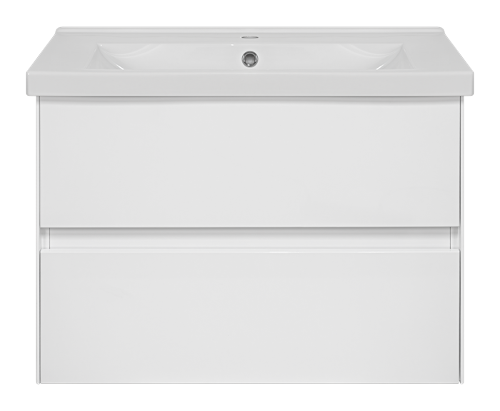 Тумба под раковину Misty Твист 80 подвесная (белая) П-Тви01080-011П2Я