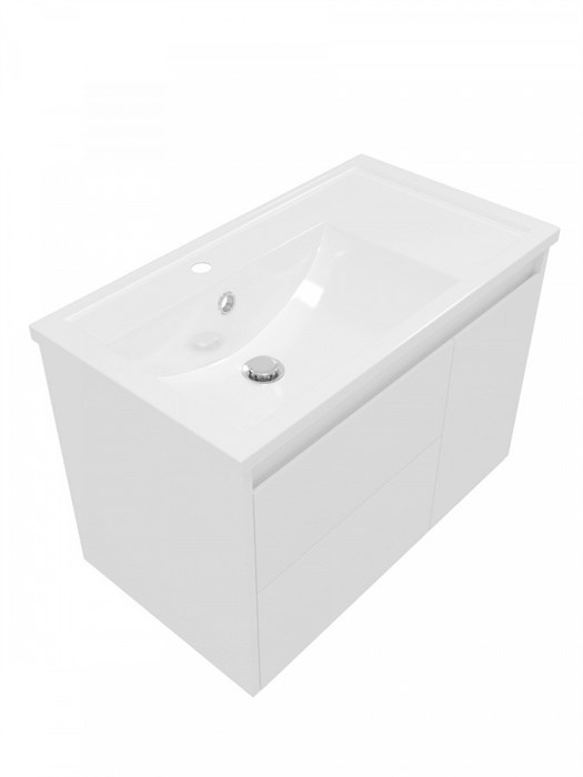Тумба с раковиной в ванную Teymi Solli 80 правая подвесная, белая матовая T60213_4640021065198 1204426