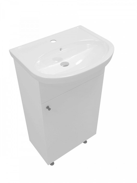 Тумба с раковиной в ванную Teymi Lori 45 правая (самостоятельная сборка), белая T60502_Вн-МуБ01 1204428