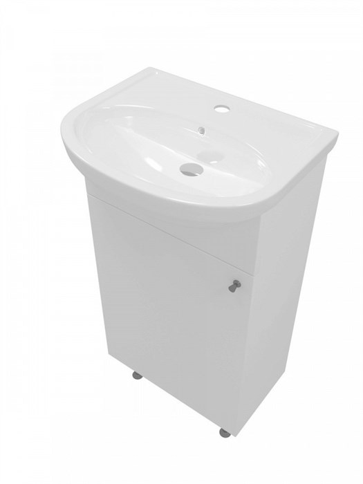 Тумба с раковиной в ванную Teymi Lori 45 левая (самостоятельная сборка), белая T60501_Вн-МуБ01 1204427