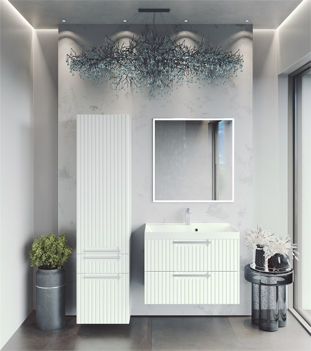 Тумба с раковиной Bella 70 для ванной комнаты, подвесная BELLA-P-T02-70-2B-SF027