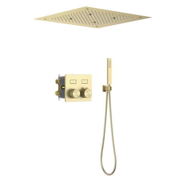 Душевая система встроенная с термостатом Timo Petruma золото матовое (SX-5209/17SM) SX-5209/17SM