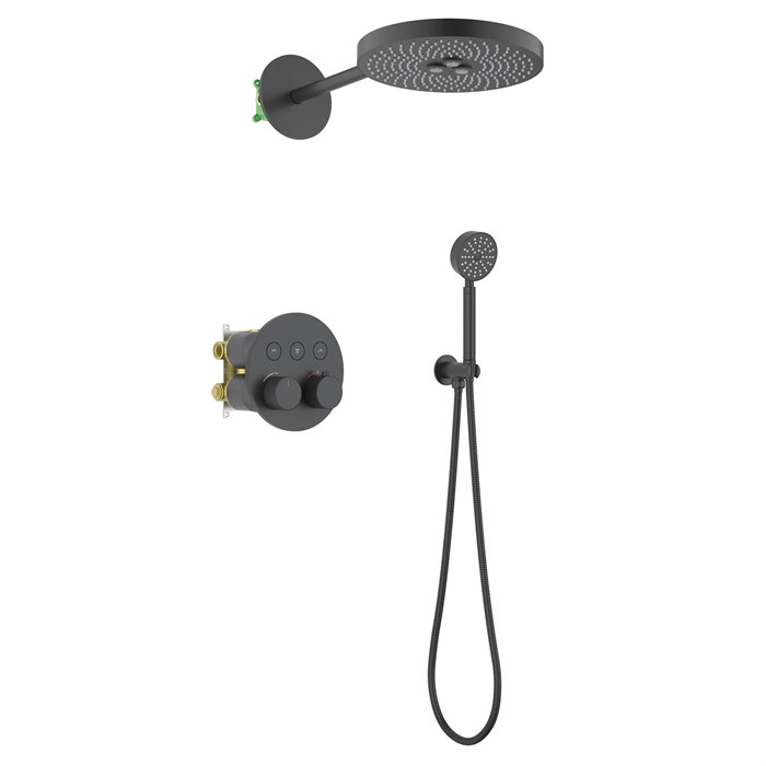 Душевая система встроенная с термостатом Timo Saona черный (SX-2308/03SM) SX-2308/03SM