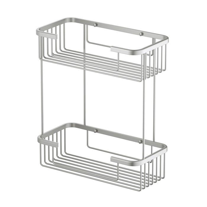 Полка двойная Timo Saona никель (13083/13) 13083/13