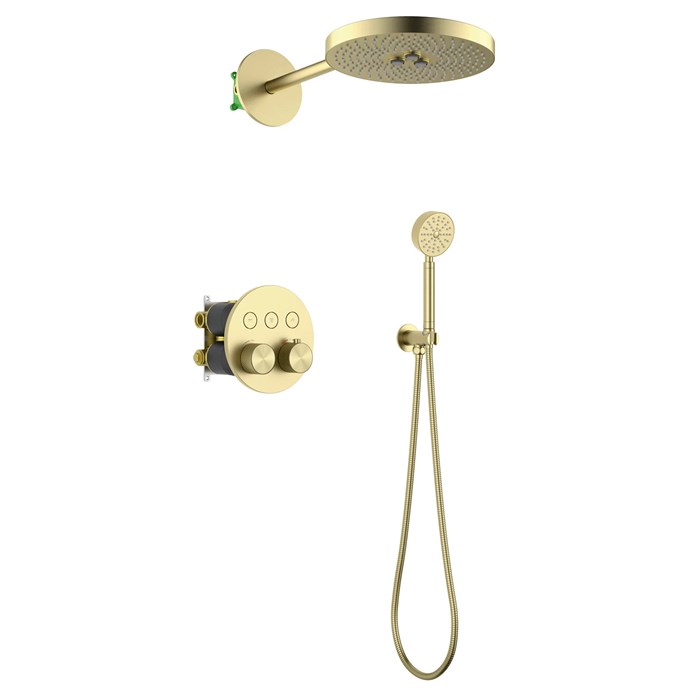 Душевая система встроенная с термостатом Timo Saona золото матовое (SX-2308/17SM) SX-2308/17SM