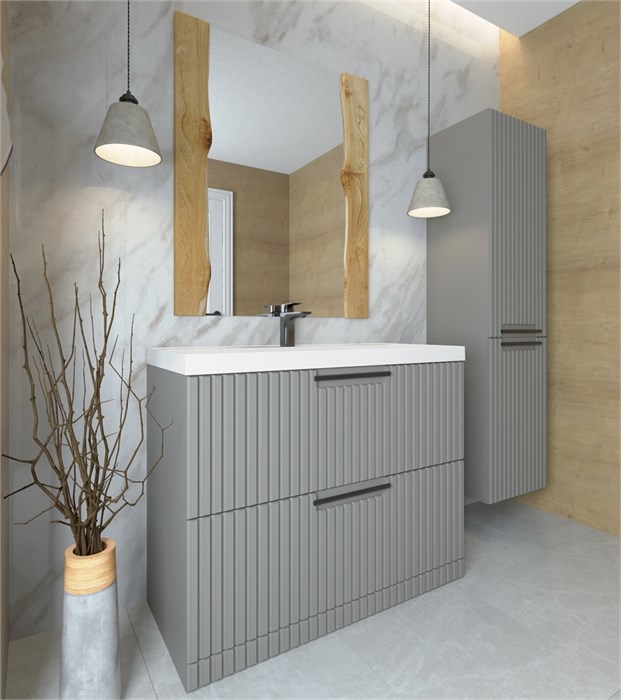 Тумба  с раковиной раковины Bella 90 для ванной комнаты, напольная 62889