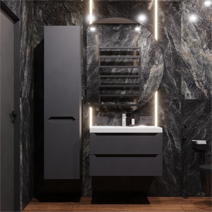 Тумба с  раковиной Violetta 90 для ванной комнаты, подвесная VIOLETTA-P-T02-90-2B-SF019