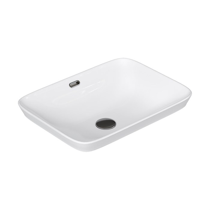 Раковина мебельная EQUIL полувкладная белая (Е408D) Е408D EQUIL