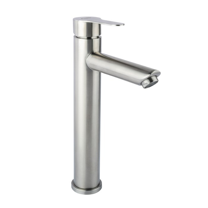 Смеситель для раковины-чаши Fixsen NORDIC высокий излив, однорычажный, керамический картридж, сатин (FX-8809N) FX-8809N