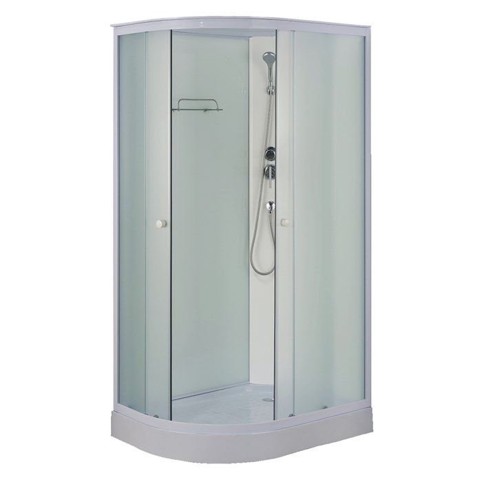 Душевая кабина Loranto 1180х780х2080 правосторонняя, белое заднее стекло, поддон 14 см, матовое стекло 4 мм, профиль белый (CS-877ECTM/W-120) CS-877ECTM/W-120