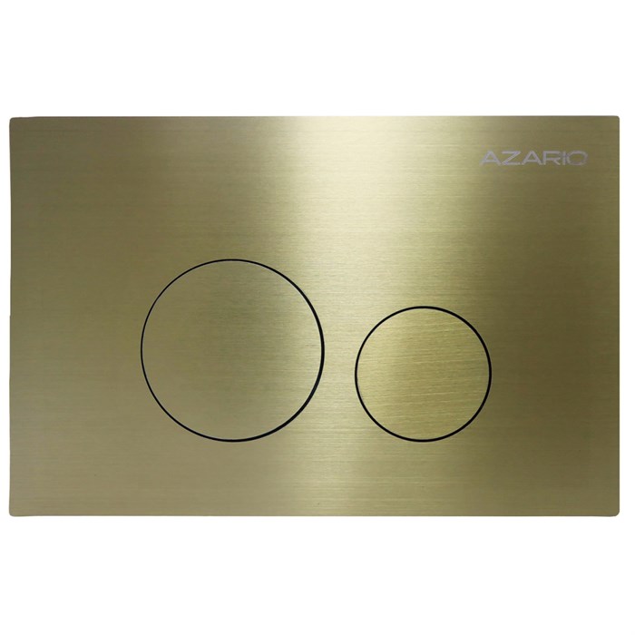 Кнопка смыва AZARIO NEW-TS механическая, двойной смыв, круглые кнопки, нержавеющая сталь 304, золото матовое (AZ-SS-002-G) AZ-SS-002-G