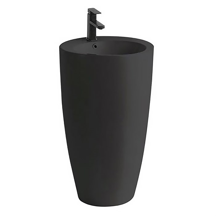 Раковина напольная Azario Dea 500х500х860 отдельностоящая круглая, черный (AZ-203MB) AZ-203MB