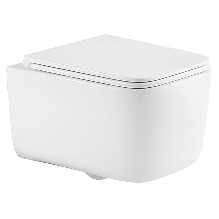 Унитаз подвесной Azario VATER 360х520х350 безободковый, система смыва "Скрытое Торнадо", с быстросъемным сиденьем "Микролифт" (AZ-5104T-WHT) AZ-5104T-WHT