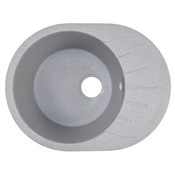 Кухонная мойка AZARIO Canto 570x440x190 искусственный мрамор, с "крылом", сифон в комплекте, цвет серый (CS00105248) CS00105248