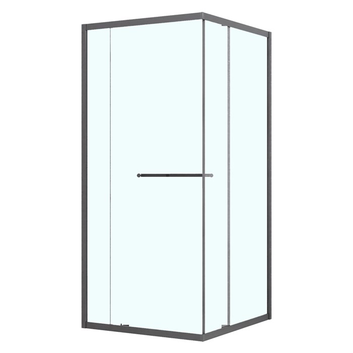 Душевое ограждение Azario MONAKO 1000х1000х1950 сдвижная дверь, прозрачное стекло 6 мм, профиль графит матовый (AZ-L47-100-MGR-CL) AZ-L47-100-MGR-CL