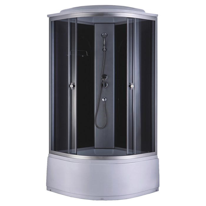 Душевая кабина Loranto 880х880х2150 черное заднее стекло, поддон 40 см, тонированное стекло 4 мм, профиль хром матовый (CS-888EATM/B-90) CS-888EATM/B-90