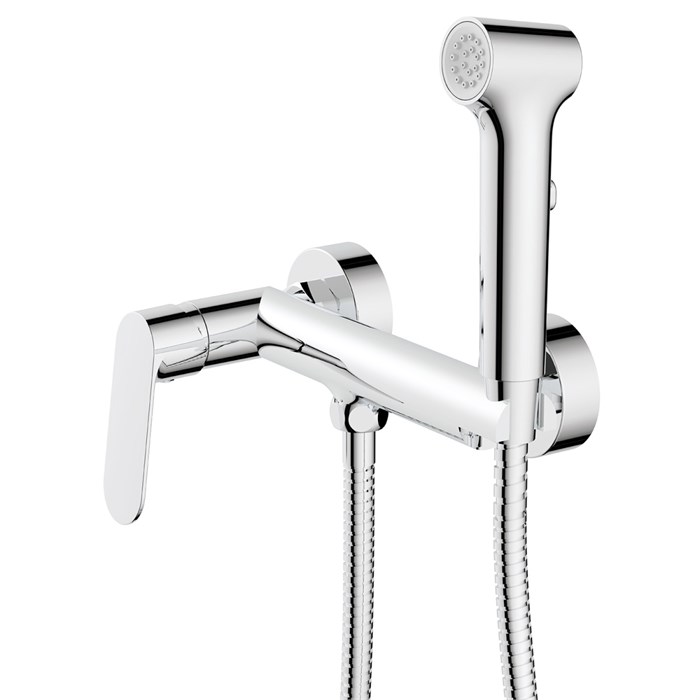 Гигиенический душ Azario Alanti со смесителем, керамический картридж, однорычажный, шланг 150 см, хром (AZ-K2532) AZ-K2532
