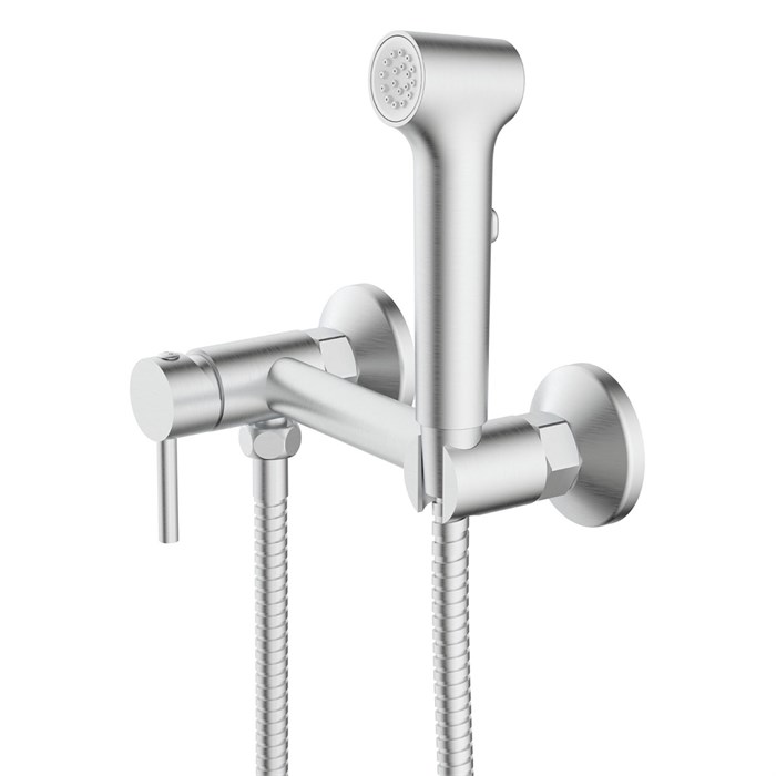 Гигиенический душ Azario Dies со смесителем, керамический картридж, шланг 150 см, сатин (AZ-KFX04BN) AZ-KFX04BN