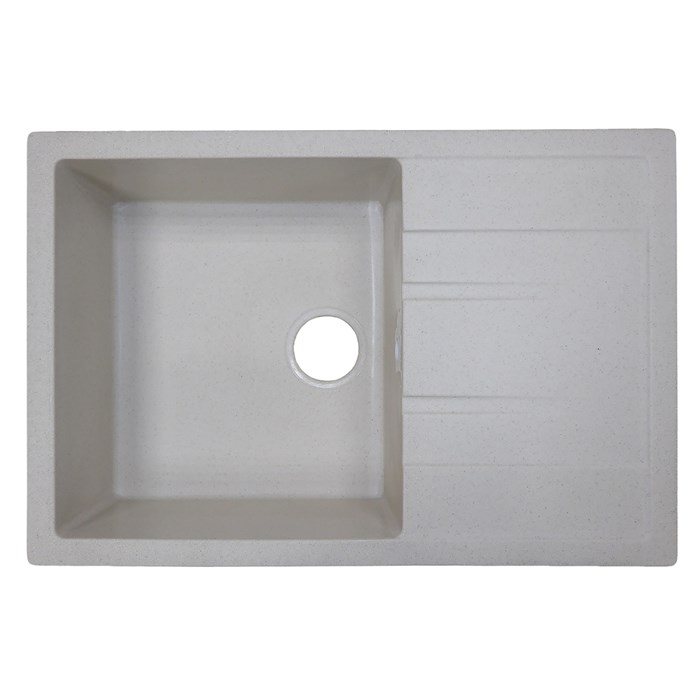 Кухонная мойка AZARIO Rio 750x505x185 искусственный мрамор, с "крылом", сифон в комплекте, цвет бежевый (CS00105226) CS00105226