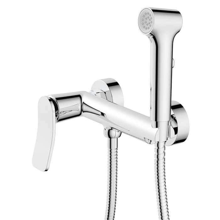 Гигиенический душ Azario Escaro со смесителем, керамический картридж, шланг 150 см, хром (AZ-K2574) AZ-K2574