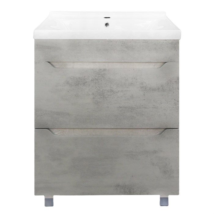 Комплект Тумба Loranto Florena 60 600х470х810 напольная, с раковиной MONTE Neo 60, светлый бетон (CS00105569) CS00105569