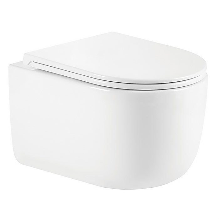 Унитаз подвесной Azario SERENATA 360х485х35 безободковый, система смыва "Скрытое Торнадо", с быстросъемным сиденьем "Микролифт" (AZ-5101T-WHT) AZ-5101T-WHT