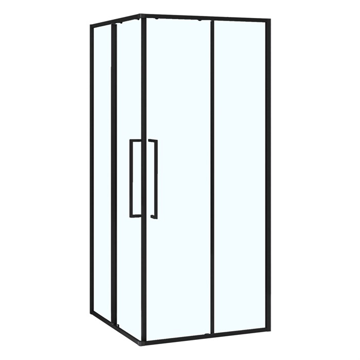 Душевое ограждение Azario SHANGHAI 1000х1000х1950 прозрачное стекло 6 мм, профиль черный матовый (AZ-R43-100-MB-CL) AZ-R43-100-MB-CL