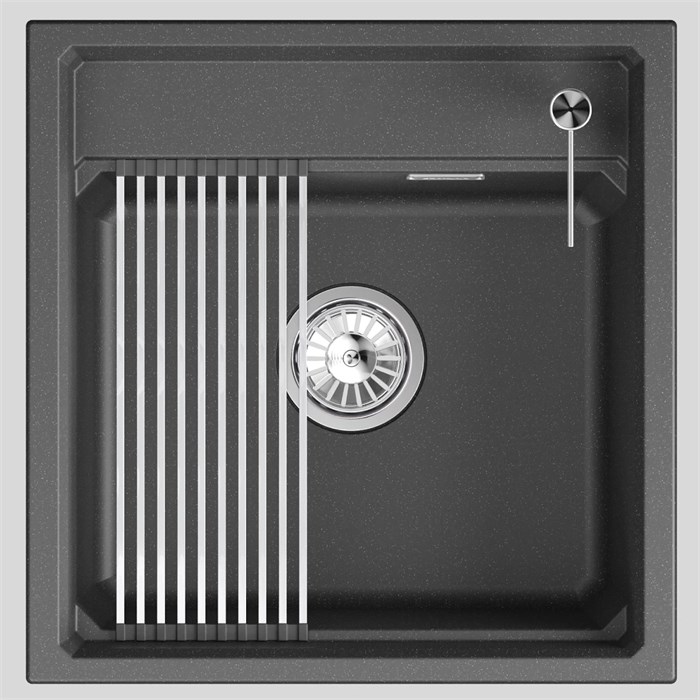 Кухонная мойка GRANULA кварц (5002i, ЧЁРНЫЙ) 5002i, ЧЁРНЫЙ