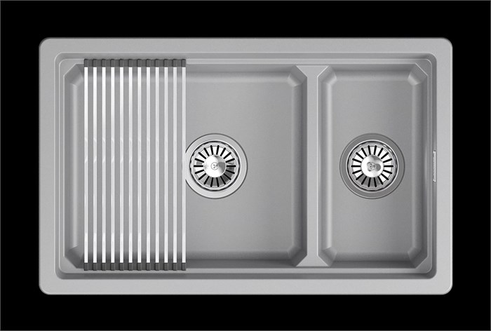 Кухонная мойка GRANULA кварц (7304iU, АЛЮМИНИУМ) 7304iU, АЛЮМИНИУМ