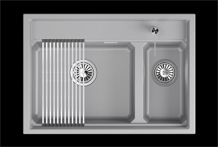 Кухонная мойка GRANULA кварц (7302i, АЛЮМИНИУМ) 7302i, АЛЮМИНИУМ