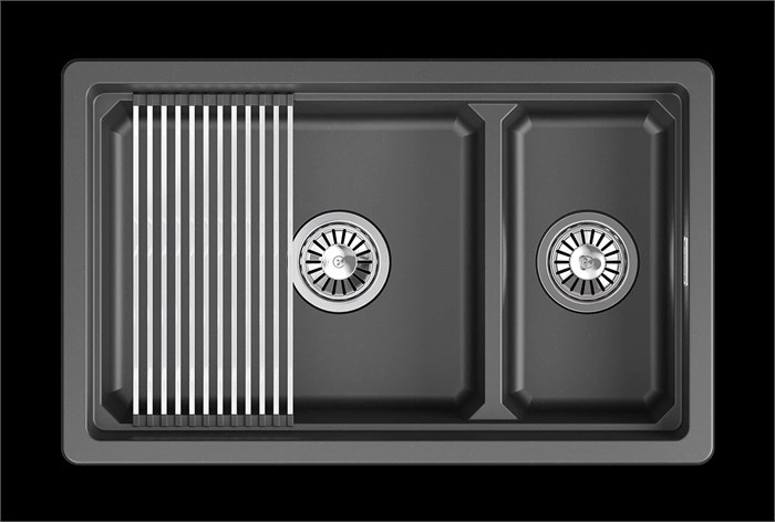 Кухонная мойка GRANULA кварц (7304iU, ШВАРЦ) 7304iU, ШВАРЦ