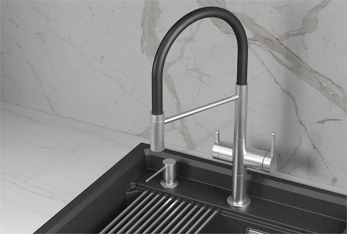 Смеситель для кухни GRANULA (8277, НЕРЖ) 8277, НЕРЖ