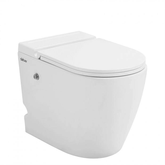 Унитаз ABBER Bequem AC1115P приставной белый с импульсным смывом AC1115P