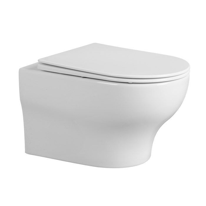 Унитаз ABBER Bequem AC1128 подвесной белый, безободковый, смыв торнадо AC1128