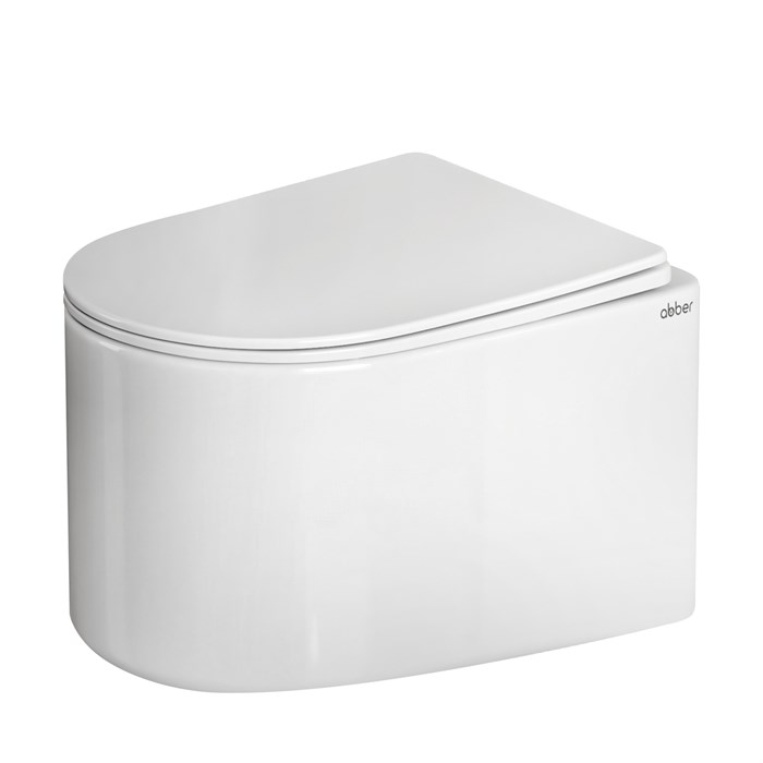 Унитаз ABBER Bequem AC1129 подвесной белый, безободковый, смыв торнадо AC1129