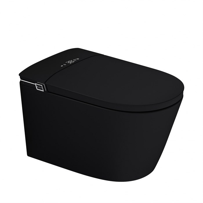 Электронный унитаз-биде ABBER Bequem AC1121SMB подвесной черный матовый AC1121SMB