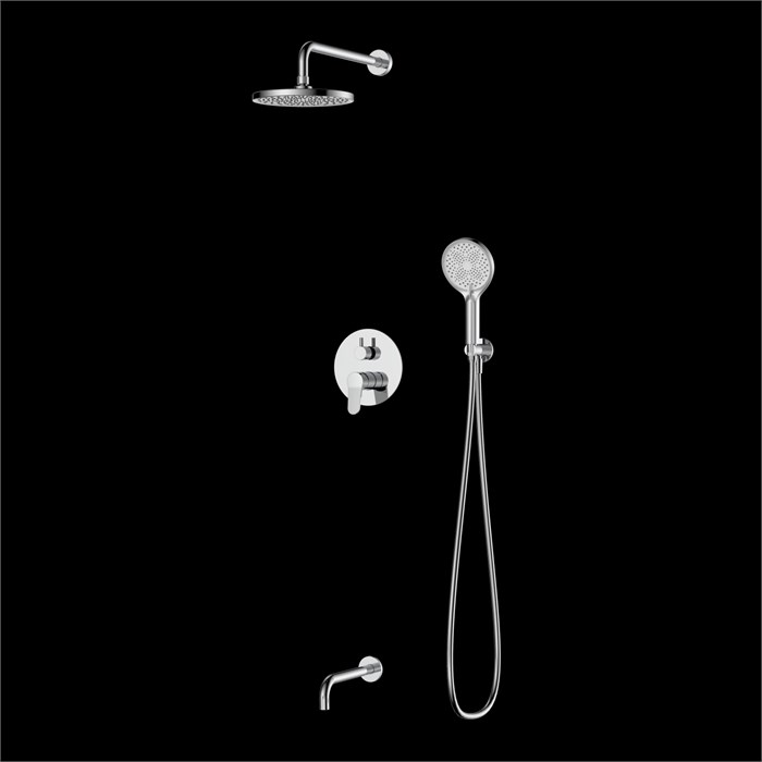 Душевая система для ванны и душа DQ Leipzig встраиваемая с изливом хром (DA1765601) DA1765601
