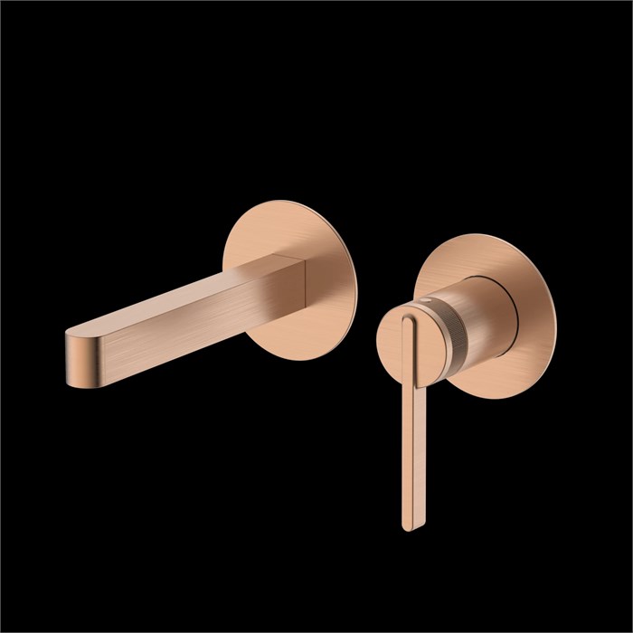 Смеситель для раковины DQ Bonn встраиваемый настенный браш.роз.золото (DA1704433) DA1704433