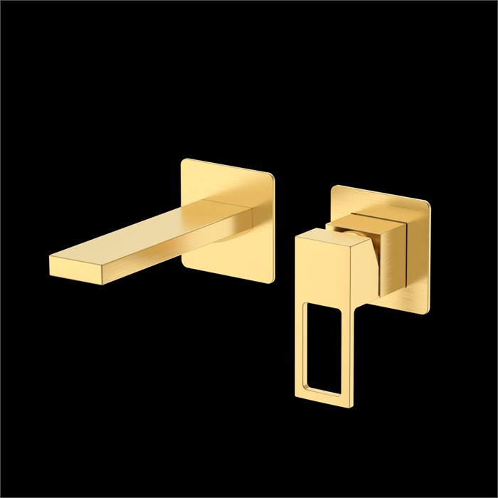 Смеситель для раковины DQ Dortmund встраиваемый настенный мат.золото (DA1714407) DA1714407