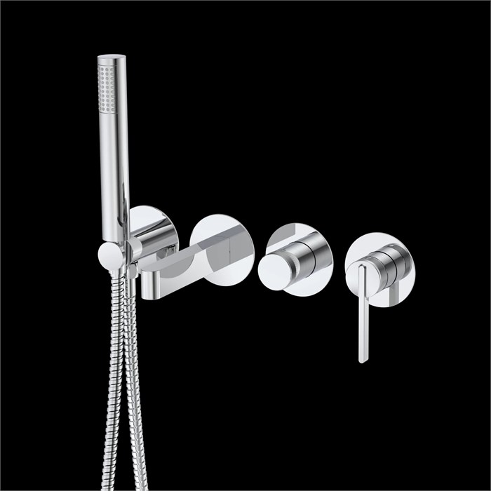 Смеситель для ванны настенный 4 отверстия DQ Bonn хром (DA1704801) DA1704801