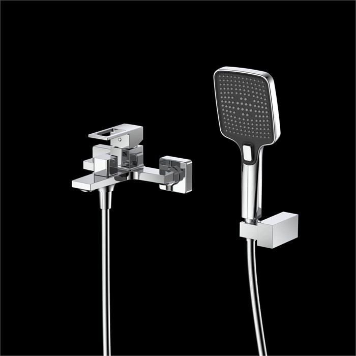 Смеситель для ванны с душем DQ Dortmund короткий излив хром (DA1713201) DA1713201