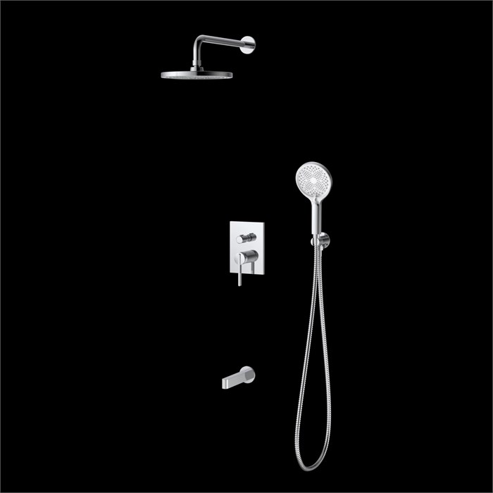 Душевая система для ванны и душа DQ Bonn встраиваемая с изливом хром (DA1705601) DA1705601