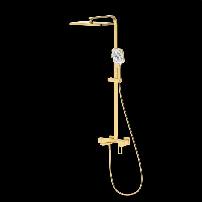 Душевая система со смесителем DQ Dortmund мат.золото (DA1713707) DA1713707